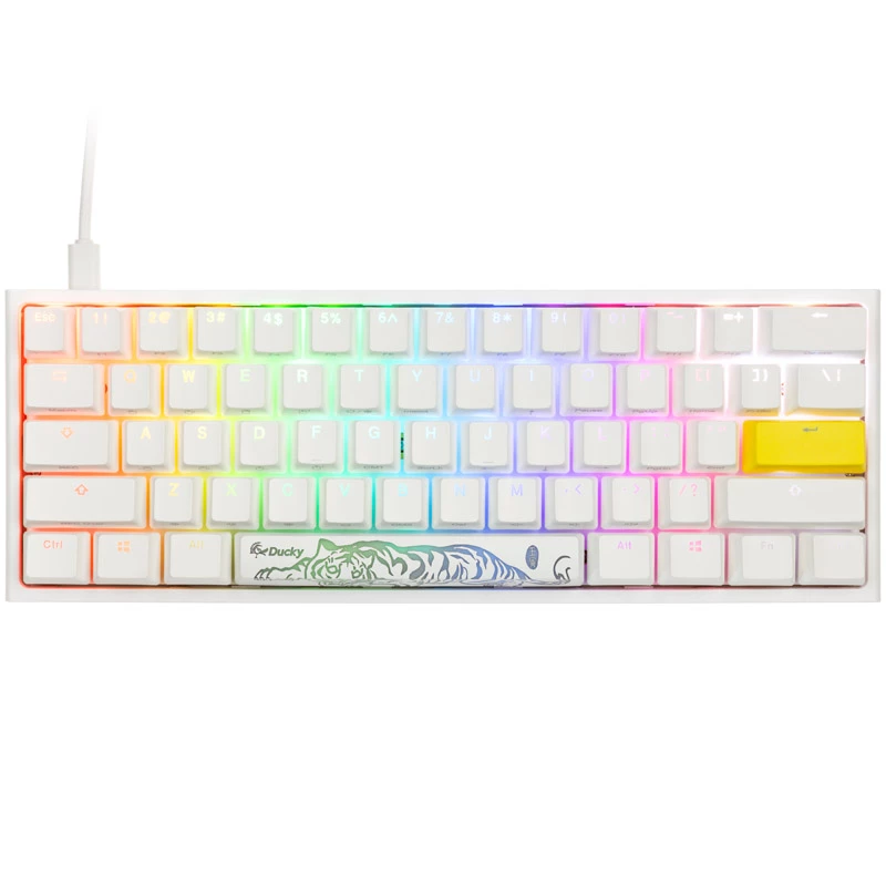 Ducky One 2 Mini Pure White RGB Tastatur Gaming USB US-Englisch
