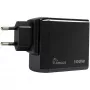 PD-Ladegerät INTER-TECH PD-3100 100W USB-C Schwarz schnelles Netzteil