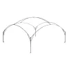 FastPitch Event Shelter XL, Pavillon Silber/Dunkelblau, 4,5 x 4,5 Meter