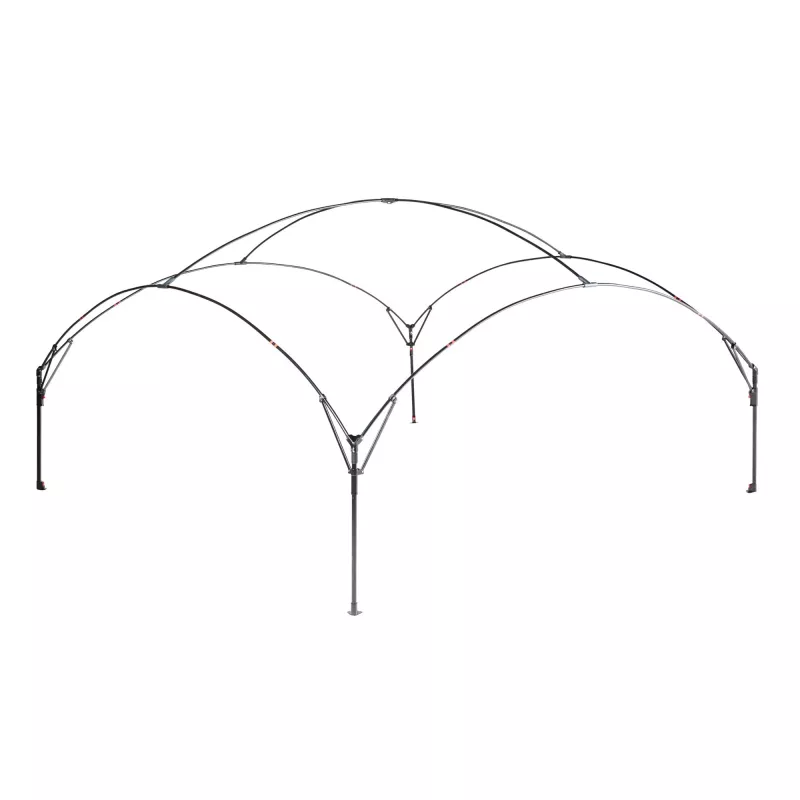 FastPitch Event Shelter XL, Pavillon Silber/Dunkelblau, 4,5 x 4,5 Meter