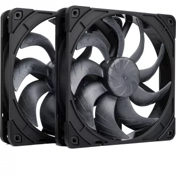 Noctua NF-A14x25 G2 PWM Sx2-PP chromax.Schwarz 140mm Doppellüfter-Set