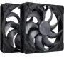 Noctua NF-A14x25 G2 PWM Sx2-PP chromax.Schwarz 140mm Doppellüfter-Set