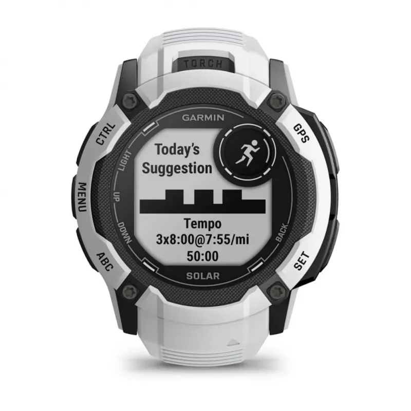 Garmin Instinct 2X Solar 2,79 cm (1,1) MIP 50 mm Digital 176 x 176 Pixel Touchscreen Weiß GPS (Satellit)