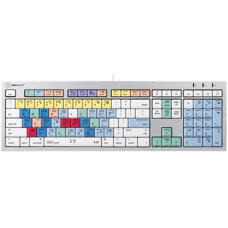 Tastatur Logickeyboard ALBA Universal USB AZERTY French Silver