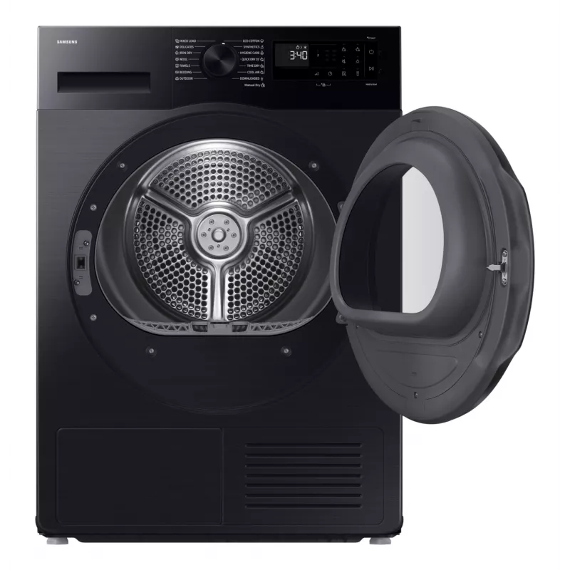 Samsung Trockner DV90DG52A0ABLE, schwarz, SpaceMax, Hygiene-Pflege, 9 kg, A+++, Wärmepumpe, Schwarz