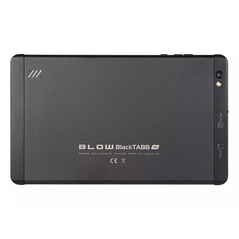 Tablet BLOW SchwarzTAB8 8 Zoll 4G LTE, 3 GB RAM, 32 GB eMCP, Android 14, IPS 1200×1920, MicroSD
