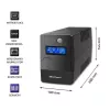 Qoltec Monolith USV (unterbrechungsfreie Stromversorgung) Doppelwandlung (Online) 0,45 kVA 240 W 2 Steckdosen