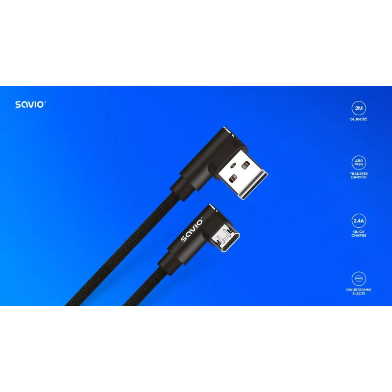 Savio SAVIO CL-162 Mobiltelefonkabel Schwarz