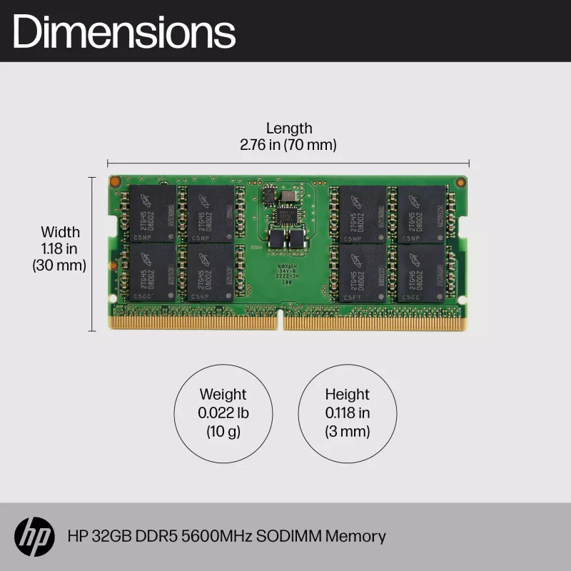 HPE - DDR5 - Modul - 32 GB - SO-DIMM 262-Pin - 5600 MHz / PC5-44800 1.1 V