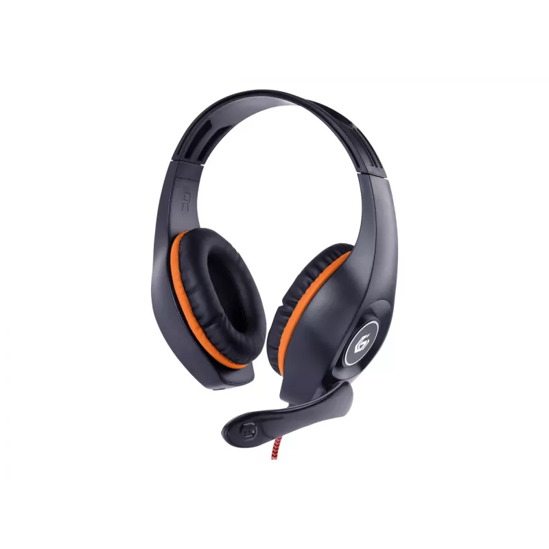Kabelgebundenes Gaming-Headset GEMBIRD GHS-05-O, ohrumschließend, 20–20000 Hz, 2 m Kabel, 250 g, orange/schwarz