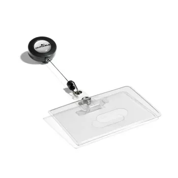 Durable 8016 Querformat-Ausweishalter Transparent 10 Stück