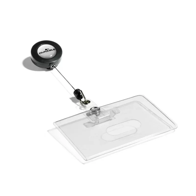 Durable 8016 Querformat-Ausweishalter Transparent 10 Stück