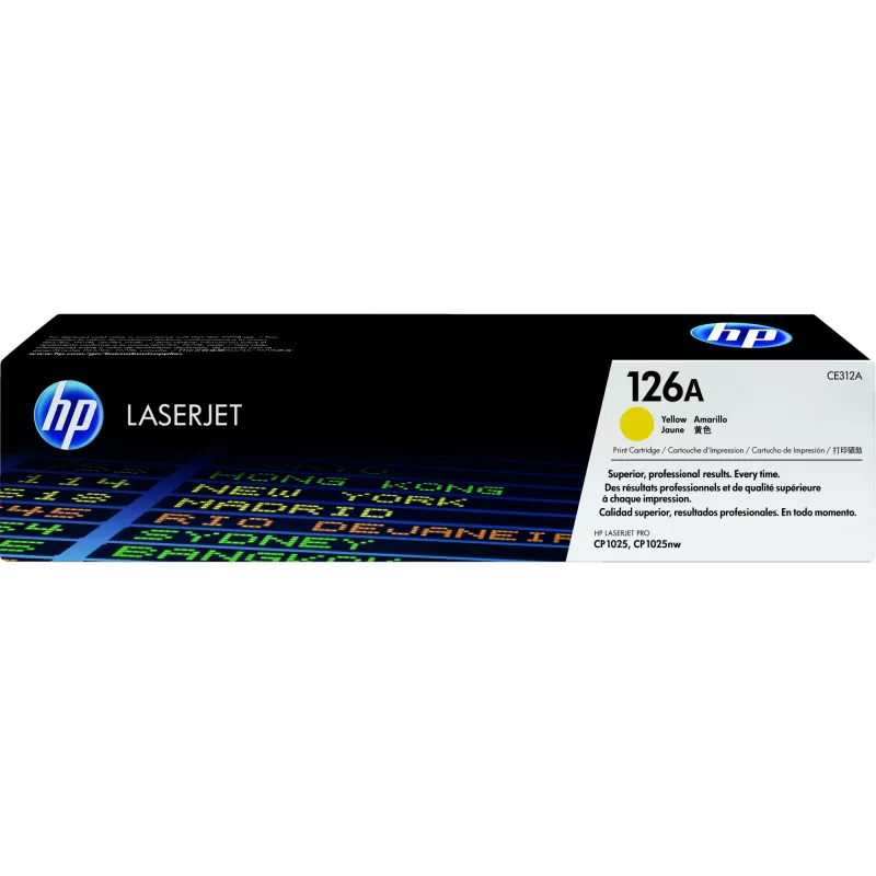 HP 126A Gelbe Original LaserJet-Tonerkartusche, 1000 Seiten, Gelb, 1 Stk.