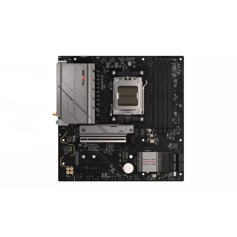 Motherboard Sapphire PULSE B850M WIFI — AMD B850 micro ATX, Sockel AM5, DDR5 bis 7600 MHz, 4 DIMM, 192 GB, Wi‑Fi 6, 2.5GbE