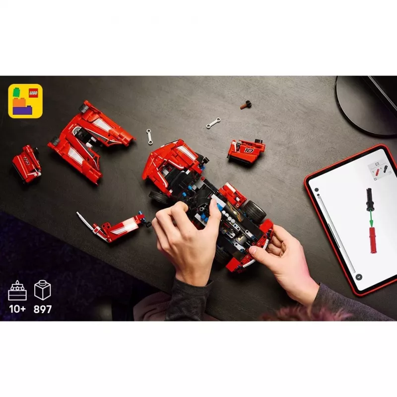 LEGO Technic Ferrari FXX K Modell im Maßstab 1:10, 897 Teile, ab 10 Jahren
