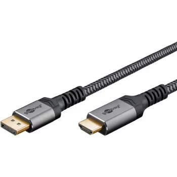 Goobay 65269 Video-Kabel-Adapter 2 m DisplayPort HDMI Grau (65269)