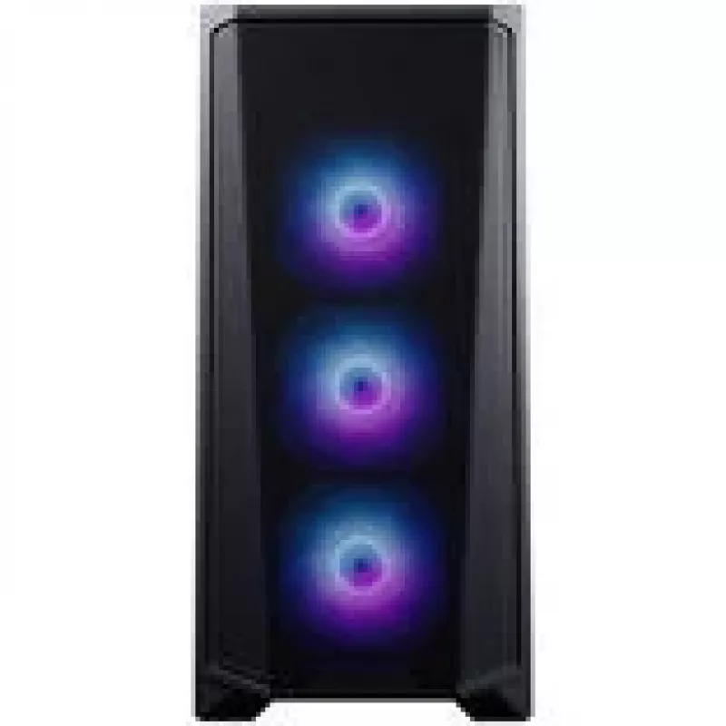 PHANTEKS Eclipse G370A PC-Gehäuse, Midi-Tower, SSI-EEB, RGB, gehärtetes Glas - inklusive 3x 120-mm-Lüfter, schwarz