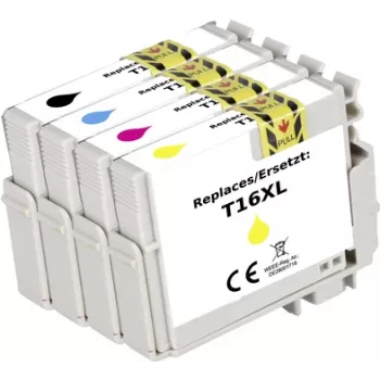 Renkforce Tinten-Kombi-Pack ersetzt Epson 16XL (C13T163640) kompatibel Schwarz, Cyan, Magenta, Gelb RF-I-E-16XLBKCMY4PK RF-5718868 (RF-5718868)