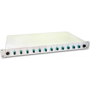 Lightwin LWL-Spleißbox, 12 Fasern, 12x SC Multimode, 50/125µm OM3 Pigtail-Spleißboxen (SPBOX 12G50 OM3 SC)