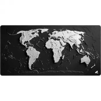Gaming-Mauspad Sharkoon SKILLER SGP40 D14, World-Map-Design, schwarz/weiß, 1000 x 500 mm
