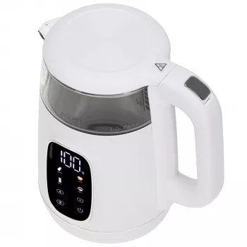 ADLER AD 1305 elektrischer Wasserkocher weiß/silber