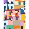 Leinwand-Malset Ravensburger CreArt Canvas Edition: Farbenfrohe Häuser, Modell 25527