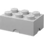 Aufbewahrungsbox Room Copenhagen LEGO Storage Brick 6, grau – stapelbarer Organizer für Spielzeug und Zubehör