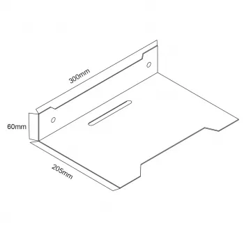 Wandregal für Decoder MACLEAN MC-122, Stahl, schwarz, max. Belastung 5 kg, Lochabstand 219 mm
