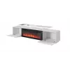TV-Schrank Cama Meble ROVA mit elektrischem Kamin 190x37x48 cm weiß/hochglanzweiß