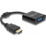 DELOCK HDMI-männlich-auf-VGA-weiblich-Adapterkabel — HDMI (männlich) auf VGA (weiblich), schwarz