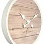NeXtime klok 3134wi Plank, Ø50 cm, Wand, Weiß