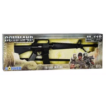 Pulio Commando Gewehr GONHER 118/6 Metall — Spielzeug-Dartgewehr, 8 Geschosse