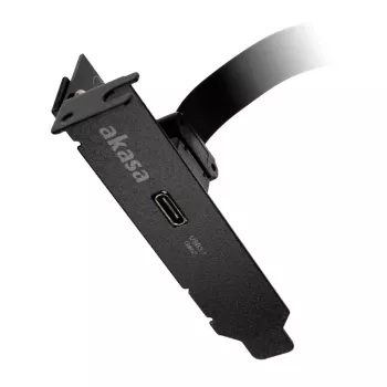 Akasa Low Profile PCI Bracket Adapter USB 3.1 Typ C - schwarz - Adapter - Digital/Daten