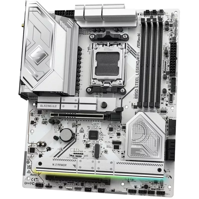 Mainboard ASROCK B850 Steel Legend WiFi ATX — AMD B850, Socket AM5, DDR5, 4x DIMM, 4x M.2, Wi‑Fi 7, 2.5Gb LAN