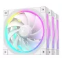 12-cm-Gehäuselüfter DeepCool FL12 WH — 3er-Pack, 120×120×25 mm, 2150 U/min, 55 CFM, Fluid Dynamic Bearing, PWM, Multi-LED, 4-Pin