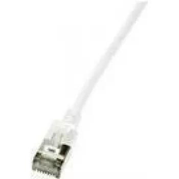 LogiLink Ultraflex SlimLine - Patchkabel - RJ-45 (M) auf RJ-45 (M) - 0,5 m - 3,8 mm - geschirmt PIMF - CAT 6a - Geschirmt, halogenfrei, vergossen - Weiß, RAL 9010