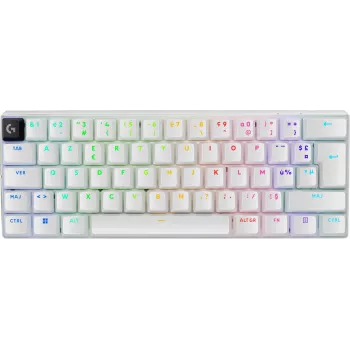 Logitech G PRO X 60 Tastatur Gaming USB + RF Wireless + Bluetooth AZERTY Französisch Weiß (920-011925)
