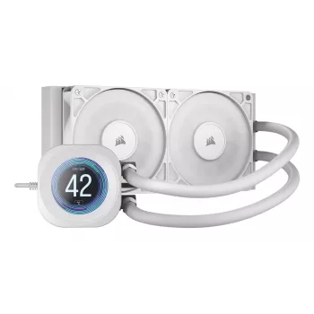 All-in-One-Flüssigkeitskühler Corsair Nautilus 240 RS LCD 12 cm Weiß