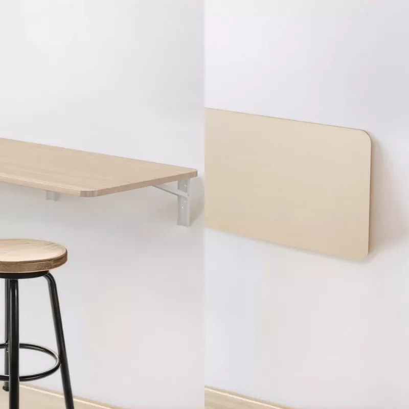 Wandmontiertes Klappregal MACLEAN MC-128 WD 100×40 cm Holzoptik