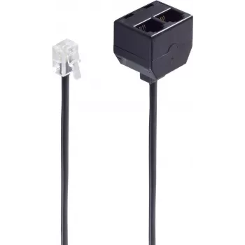 Telefonkabel ShiverPeaks BS71231 0,1 m Schwarz