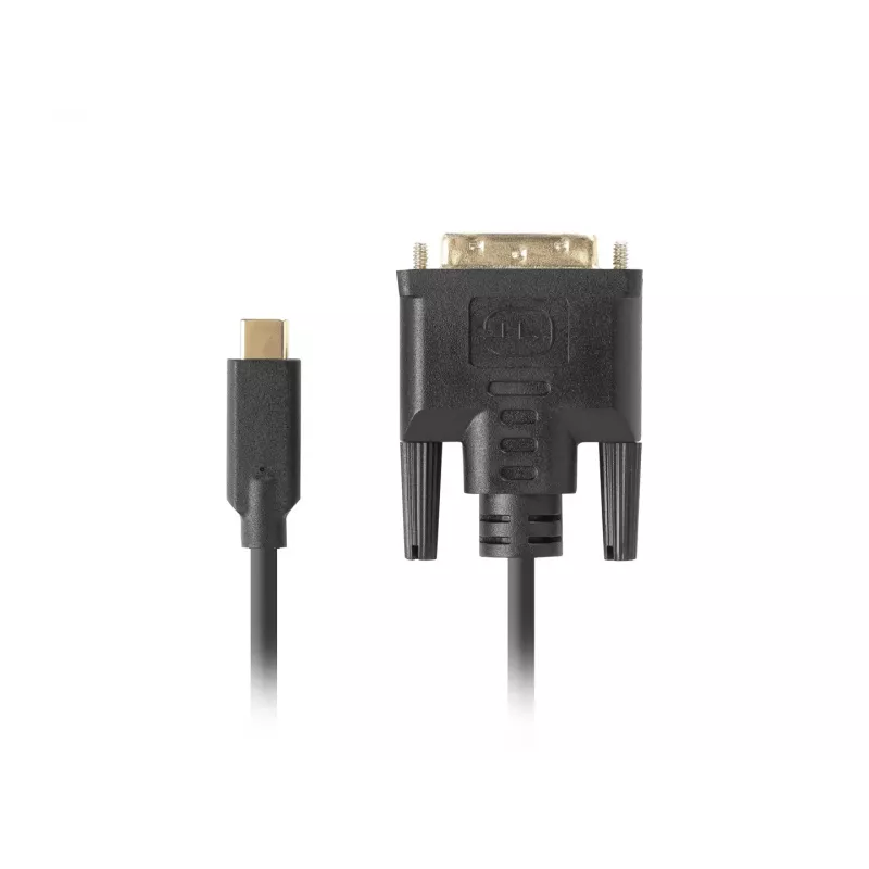 Videokabel-Adapter LANBERG CA-CMDV-10CU-0030-BK, USB Type-C auf DVI-D, 3 m, schwarz