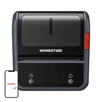 Thermo-Etikettendrucker NIIMBOT B3S_P 300 dpi Bluetooth tragbar, grau