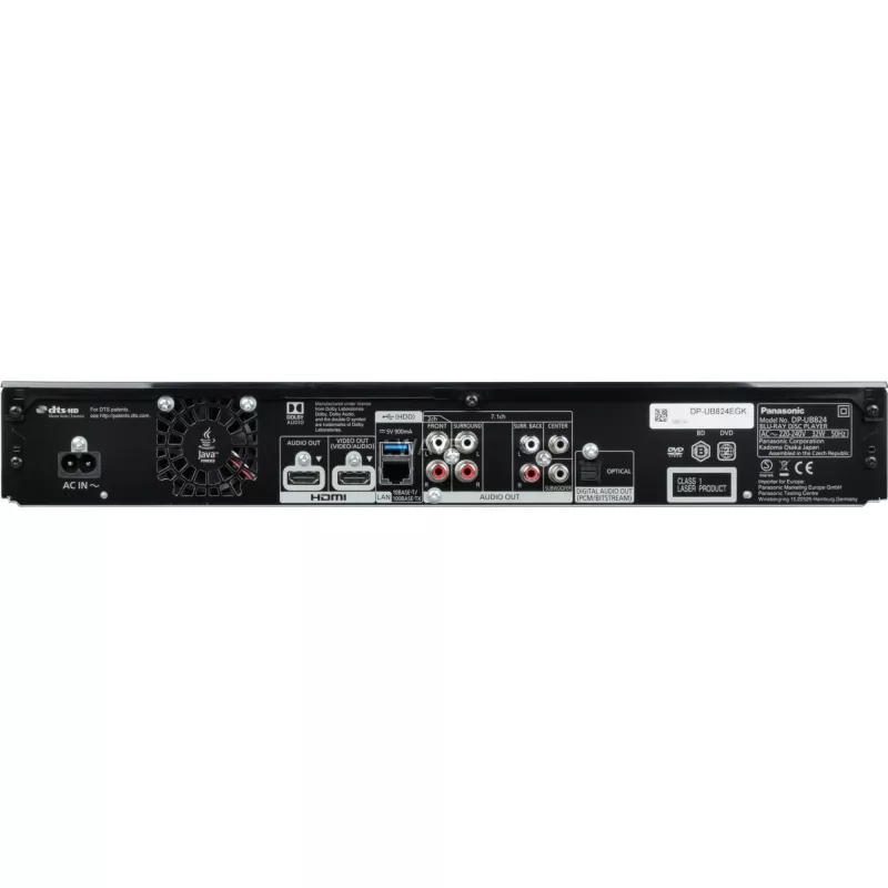 Panasonic DP-UB824 - 3D Blu-ray-Disk-Player - Upscaling - Ethernet, Wi-Fi (DP-UB824EGK)