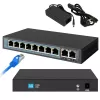 Extralink PoE Switch CERES 8x 100Mb/s PoE/PoE+, 2x RJ45 Uplink 100Mb/s, 96W