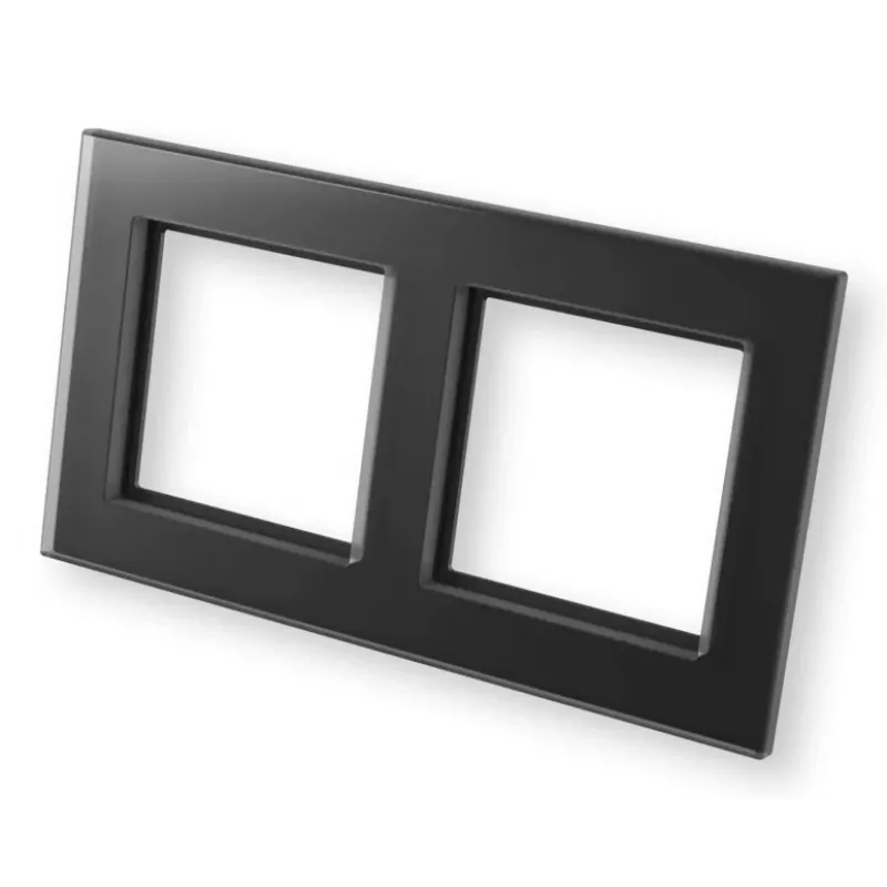 eQ-3 Homematic IP Glasrahmen 2-fach, Schwarz (162149A1)