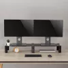 Monitorständer MACLEAN MC-936 Doppelarm, maximale Belastung 20 kg, Basis aus gehärtetem Glas