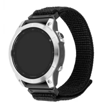 Ersatz-26-mm-QuickFit-Nylon-Armband FIXED für Garmin, schwarz