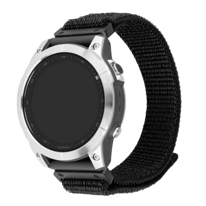 Ersatz-26-mm-QuickFit-Nylon-Armband FIXED für Garmin, schwarz