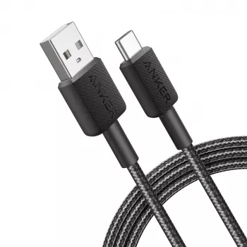 Anker Innovations 322 USB-A auf USB-C Kabel Nylon 1,8M Schwarz - Kabel - Digital/Daten