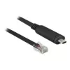 DeLock - Serieller Adapter - USB-C - RS-232 x 1 - Schwarz (63912)